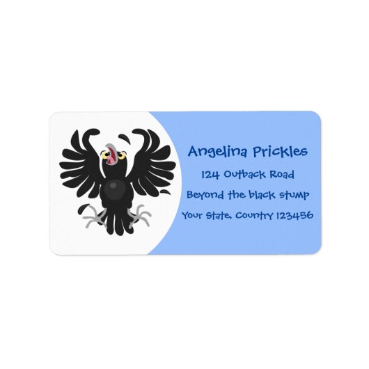 Grappig gekke cartoon-illustratie etiket (Voorkant)