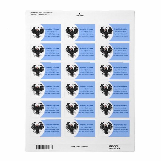 Grappig gekke cartoon-illustratie etiket (Full Sheet)