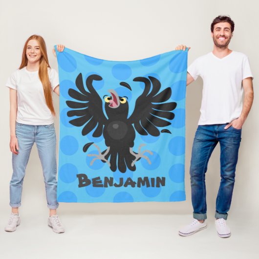 Grappig gekke cartoon-illustratie fleece deken (In situ)