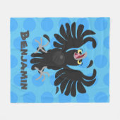 Grappig gekke cartoon-illustratie fleece deken (Voorkant (Horizontaal))