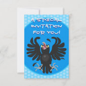 Grappig gekke cartoon-illustratie kaart (Achterkant)