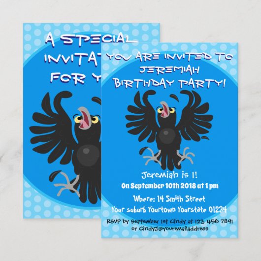 Grappig gekke cartoon-illustratie kaart (Voorkant / Achterkant)