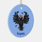 Grappig gekke cartoon-illustratie keramisch ornament (Rechts)