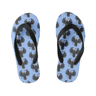 Grappig gekke cartoon-illustratie kinder teenslippers