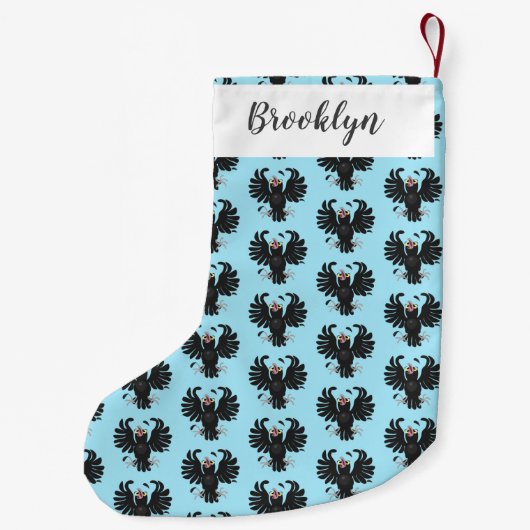 Grappig gekke cartoon-illustratie kleine kerstsok (Achterkant)