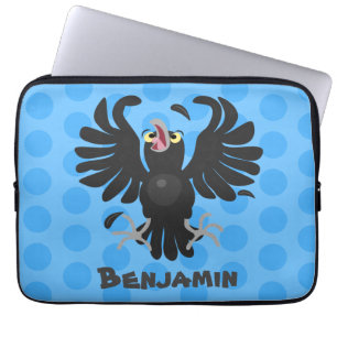 Grappig gekke cartoon-illustratie laptop sleeve