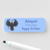 Grappig gekke cartoon-illustratie naamplaatje (In situ)