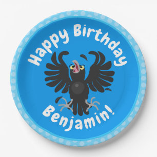 Grappig gekke cartoon-illustratie papieren bordje