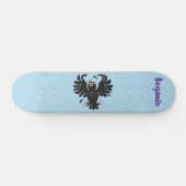 Grappig gekke cartoon-illustratie persoonlijk skateboard (Horizontaal)