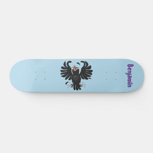 Grappig gekke cartoon-illustratie persoonlijk skateboard (Horizontaal)