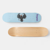 Grappig gekke cartoon-illustratie persoonlijk skateboard (Horizontaal)