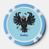 Grappig gekke cartoon-illustratie poker chips (Achterkant)