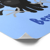 Grappig gekke cartoon-illustratie poster (Hoek)