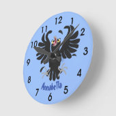 Grappig gekke cartoon-illustratie ronde klok (Hoek)