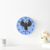 Grappig gekke cartoon-illustratie ronde klok (Huis)