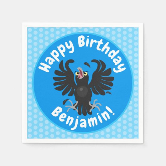 Grappig gekke cartoon-illustratie servet (Voorkant)