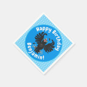 Grappig gekke cartoon-illustratie servet (Hoek)