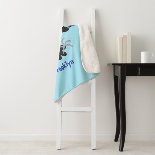 Grappig gekke cartoon-illustratie sherpa deken (In situ)