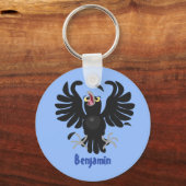 Grappig gekke cartoon-illustratie sleutelhanger (Voorkant)