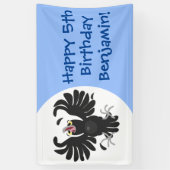 Grappig gekke cartoon-illustratie spandoek (Verticaal)