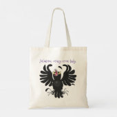Grappig gekke cartoon-illustratie tote bag (Achterkant)