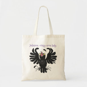 Grappig gekke cartoon-illustratie tote bag