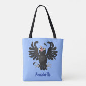 Grappig gekke cartoon-illustratie tote bag (Achterkant)