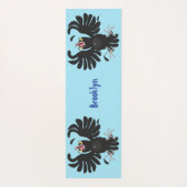 Grappig gekke cartoon-illustratie yogamat (Achterkant)