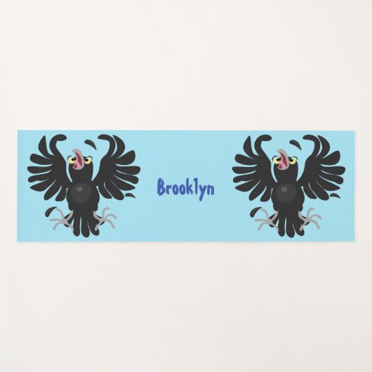 Grappig gekke cartoon-illustratie yogamat (Voorkant (horizontaal))