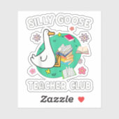 Grappig Gekke Goose Teacher Club Dierenvriend Groo Sticker (Vel)