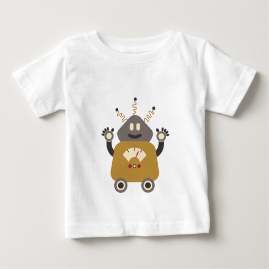 Grappig Gekke Retro Robot T-shirt (Voorkant)