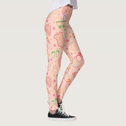 Grappig gekleurd vlak overzicht Baby Elements patr Leggings (Rechts)