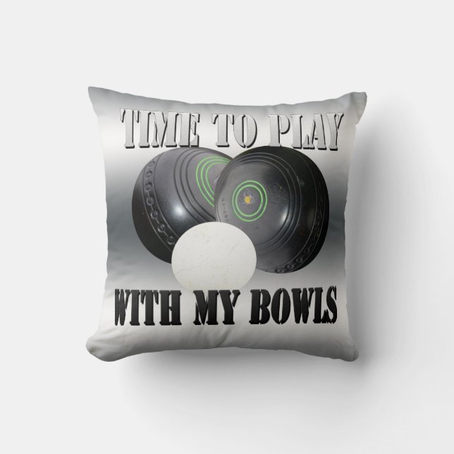 Grappig gelanceerde Bowls tijd om te spelen, Kussen (Voorkant)