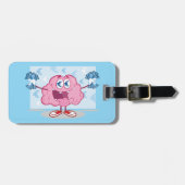 Grappig Geld Brein Cartoon Euro Cash Lover Bagagelabel (Voorkant horizontaal)