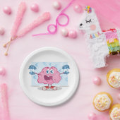 Grappig Geld Brein Cartoon Euro Cash Lover Papieren Bordje (Feest)