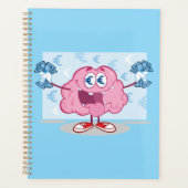 Grappig Geld Brein Cartoon Euro Cash Lover Planner (Voorkant)