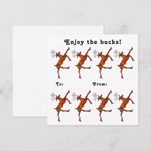 Grappig Geld Cash Gift Vakantiekaarten Feestdagenkaart (Voorkant / Achterkant)