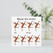 Grappig Geld Cash Gift Vakantiekaarten Feestdagenkaart (Staand voorkant)