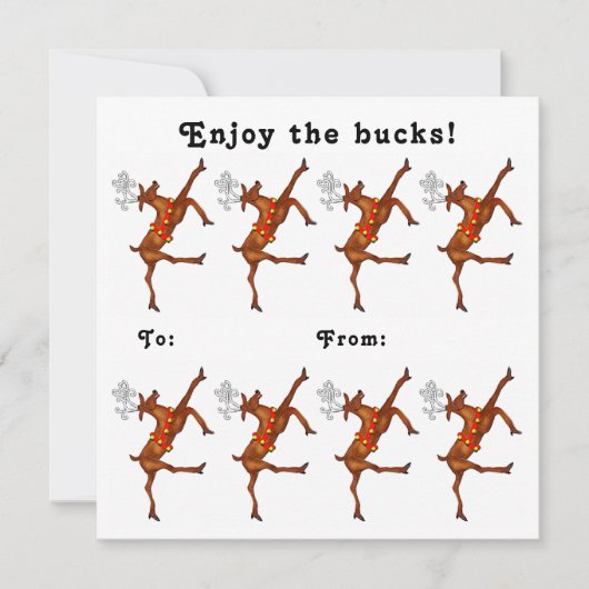 Grappig Geld Cash Gift Vakantiekaarten Feestdagenkaart (Voorkant)