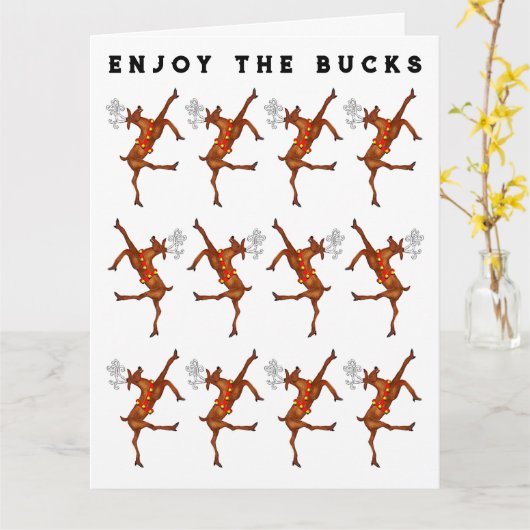 Grappig geld Cash Kerstmis vakantie kaarten (Gele Bloem)