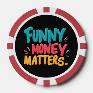 Grappig geld doet ertoe poker chips