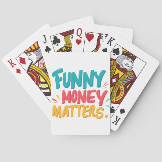 Grappig geld doet ertoe pokerkaarten (Achterkant)