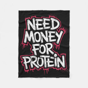 Grappig Geld Nodig Voor Eiwittraining Joke Gym Wei Fleece Deken