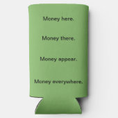 Grappig geld verschijnt - Origineel gedicht - Geld Seltzer Blikjeskoeler (Achterkant)