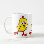Grappig gele kuikens koffiemok (Links)