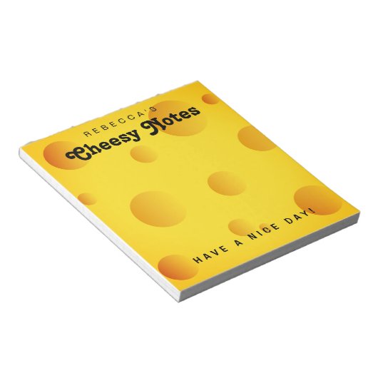 Grappig gele zwitserse notitieblokken voor het sch (Schuin)