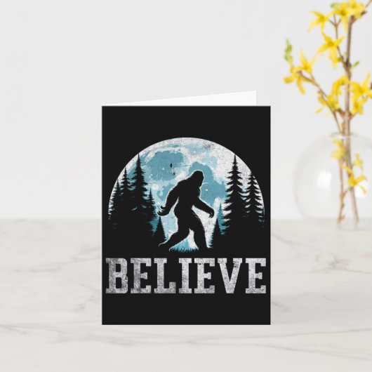 Grappig Geloof in Bigfoot Sasquatch Gifts Vaders D Kaart (Gele Bloem)