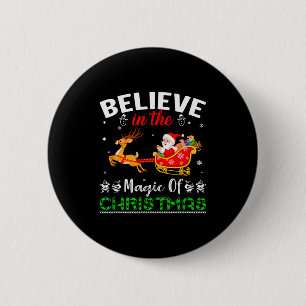 Grappig geloof in de magie van Kerstmis  Ronde Button 5,7 Cm