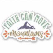 Grappig geloof kan bergen simpelweg trouw bewegen sticker (Voorkant)