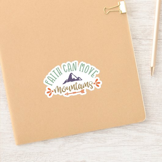 Grappig geloof kan bergen simpelweg trouw bewegen sticker (Notitieboek)